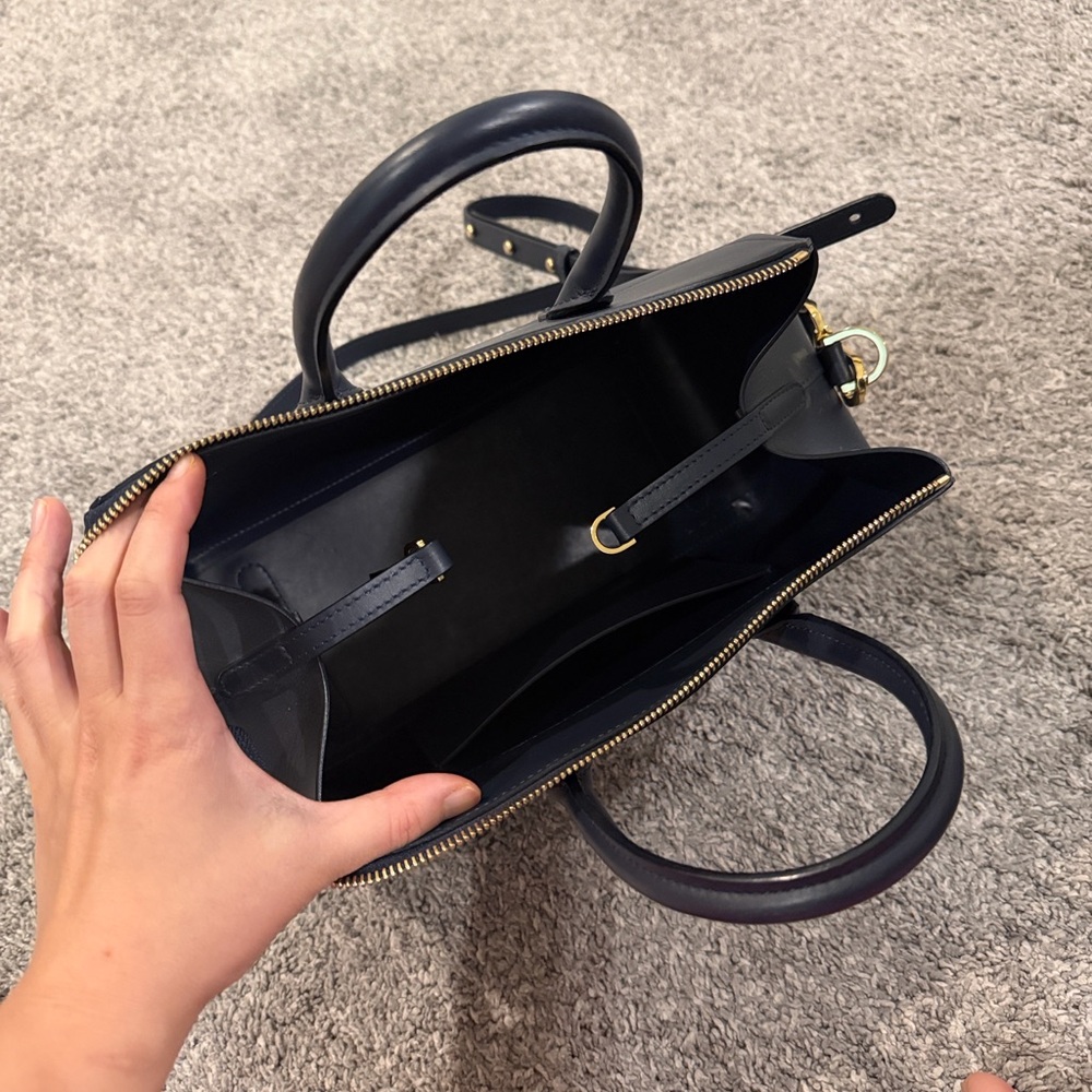 Mansur Gavriel Calf Mini Travel Crossbody Bag in color Blu - Picture 5 of 8